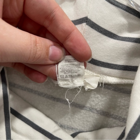 Loft Lounge Cowl Neck Stripe Soft Sweater Tunic Medium - Picture 5 of 10